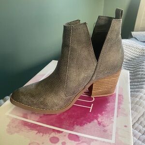 Grey Suede Bootie